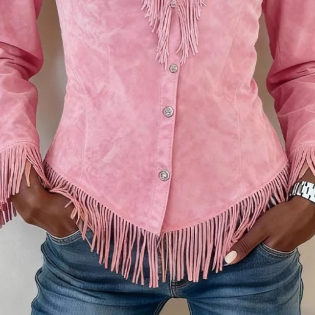Asti Western Fringe Blouse