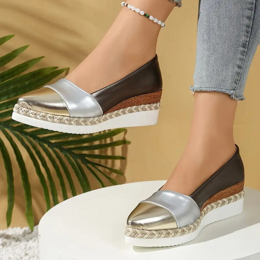 Amelie Shine Wedges