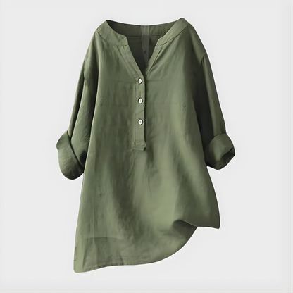 Evelyn Cotton Linen Blouse