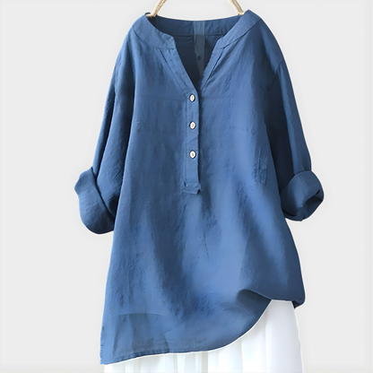 Evelyn Cotton Linen Blouse
