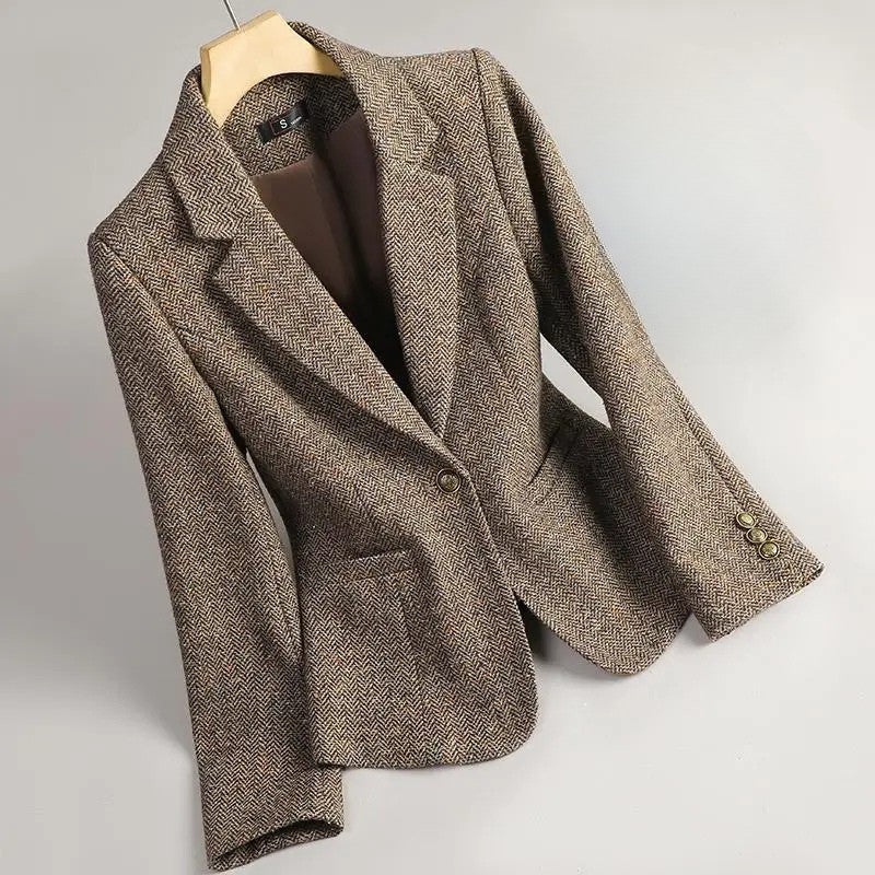 Melisa Herringbone Blazer